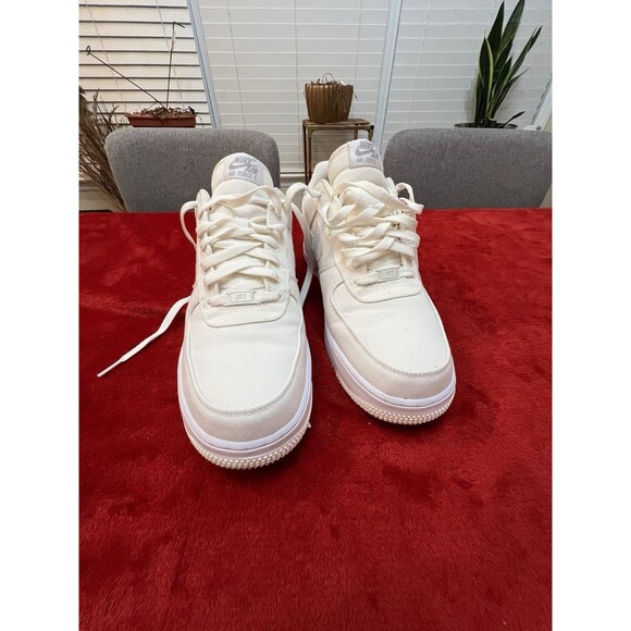 NIKE AIR FORCE 1 07 Off White Canvas Size 12.5 - Picture 14 of 16